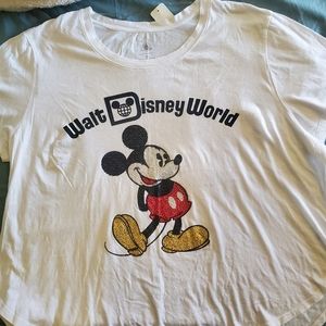 3X Walt Disney World rhinestone Mickey Mouse ladies shirt